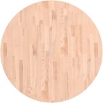 Dessus de table �90x1, 5 cm rond bois massif de h�tre vidaxl