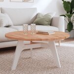 Dessus de table �90x2, 5 cm rond bois massif de h�tre vidaxl