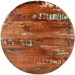 Vidaxl ? dessus de table ronde en bois massif de r�cup�ration 90x2, 5 cm ? finition unique ? pour r�novation ...