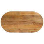 Dessus de table 90x40x2, 5 cm ovale bois massif de manguier vidaxl
