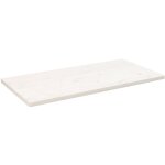 Dessus de table blanc 100x60x2, 5 cm bois de pin massif