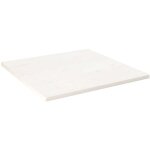 Dessus de table blanc 70x70x2, 5 cm bois de pin massif vidaxl