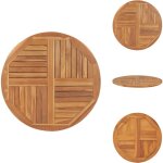 Dessus de table bois de teck solide rond 2, 5 cm 90 cm - dessus de table - plateau de table - bois de ...