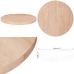 Dessus de table rond Ø50x2, 5 cm bois de chêne massif non traité - dessus de table - table ronde - bois ... Dessus de table rond Ø50x2, 5 cm bois de chêne massif non traité - dessus de table - table ronde - bois ...
