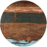 Dessus de table rond 70 cm 25 - 27 mm bois de rcupration solide - dessus de table - bois massif - table ...