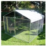 Destockoutils - chenil grillag� pour chien avec toit 12 m2