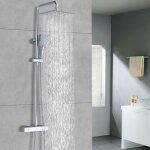 Detbom - colonne de douche thermostatique syst�me de douche chrome ensemble douche �l�gant avec mitigeur ...