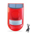 Dtecteur de mouvement solaire tanche 120db avec sirne et stroboscope