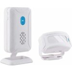 D�tecteur de passage infrarouge sans fil avec 32 m�lodies diff�rentes, blanc, 1 �metteur et 1 r�cepteur ...