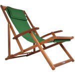 Deuba - casaria chaise longue pliante en bois chaise de plage 3 positions chilienne transat jardin exterieur ...