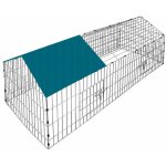 Cadoca - enclos lapin mtal extrieur parc clapier  lapin 180x75cm toit amovible bache protection uv ...