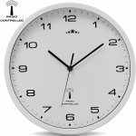 Horloge murale radio pilote  quartz silencieuse blanche  31cm avec trotteuse changement d'heure automatique ...