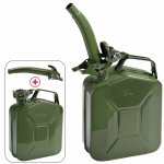 Jerrican en mtal 5l bidon avec bec verseur 24x12x35 cm liquide carburants