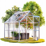 Gardebruk - deuba serre de jardin en aluminium 5, 85m³ abri extérieur de plantes légumes fruits 190x190x195cm ... Gardebruk - deuba serre de jardin en aluminium 5, 85m³ abri extérieur de plantes légumes fruits 190x190x195cm ...