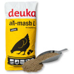 Deuka all - mash l grain complet 25kg aliment pour poules pondeuses farine de ponte grain de ponte aliment ...