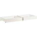 Redom - deux tiroirs, espace de rangement sous le lit, mdf + roulettes, 93x67x20cm, blanc (tiroirs uniquement) ...