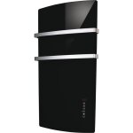Radialight - sche - serviettes lectrique en verre noir deva glaner02 noir