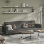 Devenirriche - canap� - lit � 2 places gris fonc� velours