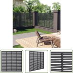 The living store clôture à persiennes wpc 180x180 cm gris - clôture - clôture jardin - panneaux de clôture ... The living store clôture à persiennes wpc 180x180 cm gris - clôture - clôture jardin - panneaux de clôture ...