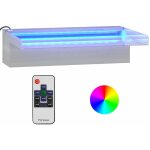 Déversoir pour cascade avec led rvb inox 30 cm vidaxl Déversoir pour cascade avec led rvb inox 30 cm vidaxl