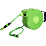 D�vidoir mural - outsunny - enrouleur automatique pivotant 180� tuyau 10 + 1 m lance arrosage - plastique ...