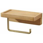 Devidoir porte papier toilette double installation bois massif h�tre d�rouleur support papier wc mural ...