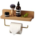 Devidoir porte papier toilette double installation bois massif h�tre d�rouleur support papier wc mural ...