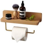 Devidoir porte papier toilette double installation bois massif h�tre d�rouleur support papier wc mural ...