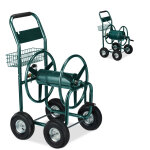 D�vidoir tuyau d'arrosage xl, connexion par attelage, jusqu'� 90 m de long, chariot avec 4 roues, m�tal, ...