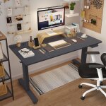 Bureau debout �lectrique � hauteur r�glable avec ports de charge usb et type - c, avec fonction de charge, ...