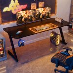 Devoko - table de jeu en fibre de carbone 180 x 60 cm grande table d'ordinateur table de jeu pc idale ...