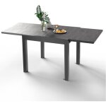 Table de jardin escamotable devoko panneau massif en aluminium, 80 - 160x 80 x 75 cm gris foncé, convient ... Table de jardin escamotable devoko panneau massif en aluminium, 80 - 160x 80 x 75 cm gris foncé, convient ...