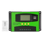 Dewin - 30a pwm contrleur de charge solaire 12v 24v rgulateur de panneau solaire double sortie usb ...