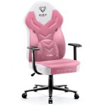 Chaise de jeu diablo x - gamer rose et blanche