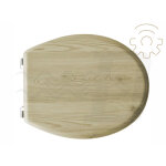 Abattant wc universel en bois d'e'rable 43, 7 - 46, 7 x 37 cm charnie'res de type a re'glables cuvette ...