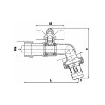 Diff - robinet puisage bs racc nez poign�e papillon 1 / 2' 3 / 4'