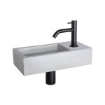 Differnz ravo kit lave - mains - 38. 5x18. 5x9cm - rectangulaire - 1 trou de robinet - robinet courb ...