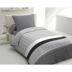 Home linge passion - parure de couette microfibre gris 140 x 200 cm - diffus
