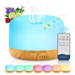 Diffuseur d'ar�mes 450ml, diffuseur d'huiles essentielles humidificateur ultrasonique avec 7 couleurs ...