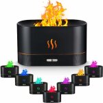 Diffuseur d'huiles essentielles, 180ml 7 couleurs avec effet flamme, silencieux humidificateur aromathrapie ...