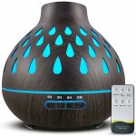 Diffuseur d'huiles essentielles, 400 ml, 7 couleurs led, 4 paramtres de minuterie, arrt automatique ...