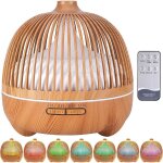 Diffuseur d'huiles essentielles, 550ml humidificateur ultrasonique diffuseur aromath�rapie avec 7 couleurs ...