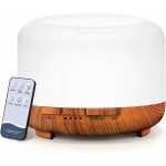 Diffuseurs d'huiles essentielles, diffuseurs de grains de bois de 500 ml pour huiles essentielles, grande ...