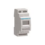 Hager - interrupteur horaire �lectronique 2 voies annuelle, astronomique, cr�pusculaire egn200