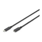 C�ble usb usb 2. 0 usb - c� m�le, usb - c� femelle 2. 00 m noir flexible, feuille de blindage, blindage ...