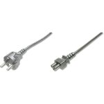 Cordon digitus ordinateur, alimentation [1x mle cee - 1x fiche femelle (forme de trfle) c5] 1. 80 m ...