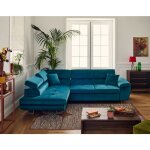 Bestmobilier - dimas - canap d'angle gauche 5 places - convertible avec coffre et ttires rglables ...