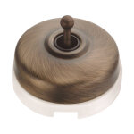 Dimbler - interrupteur va & vient porcelaine blanche coque bronze r�f. 60308703 fontini