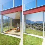 Film miroir sans tain pour grand vitrage vis - à - vis proche - alu foncé - 75 cm x 1 m - en rouleau ... Film miroir sans tain pour grand vitrage vis - à - vis proche - alu foncé - 75 cm x 1 m - en rouleau ...