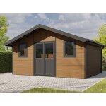Direct abris - abri de jardin composite isora - surface intrieure : 20m2 - brun